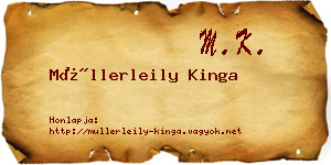 Müllerleily Kinga névjegykártya